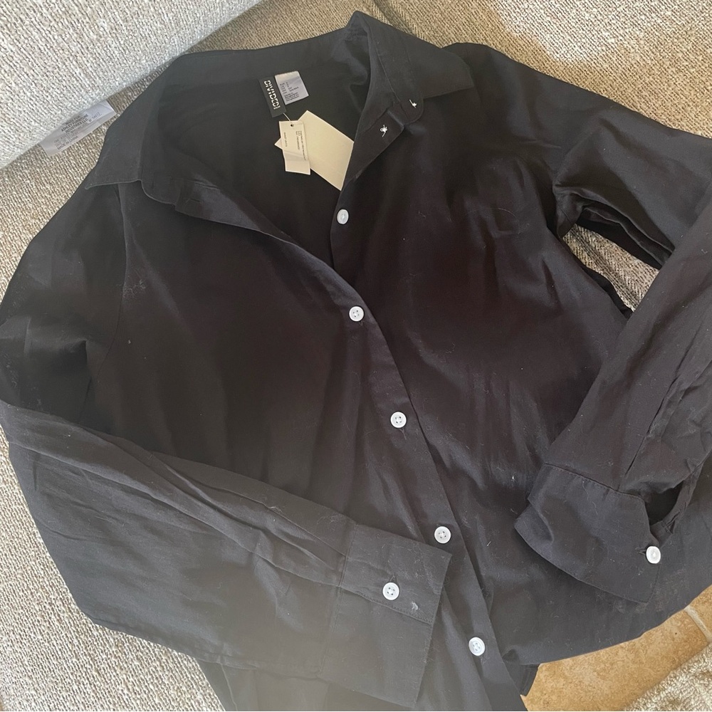 H&M Black Button-Up